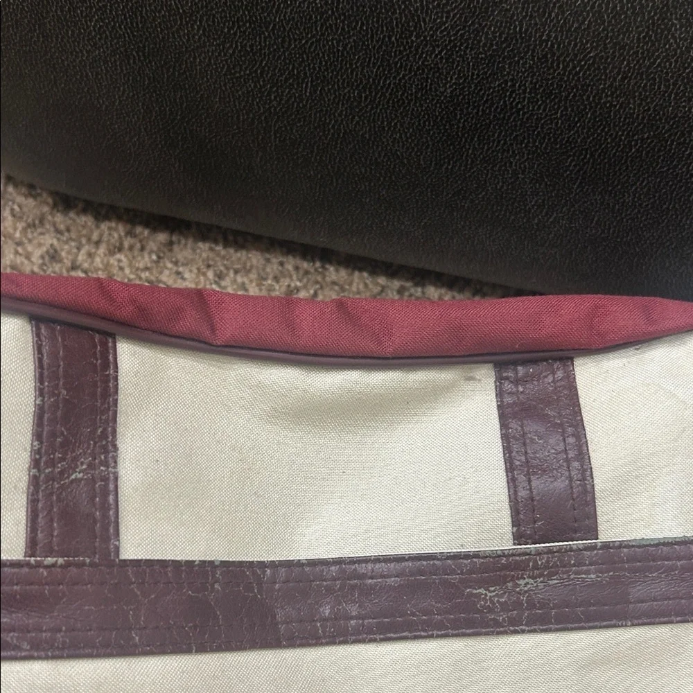 Maroon and Cream Bag